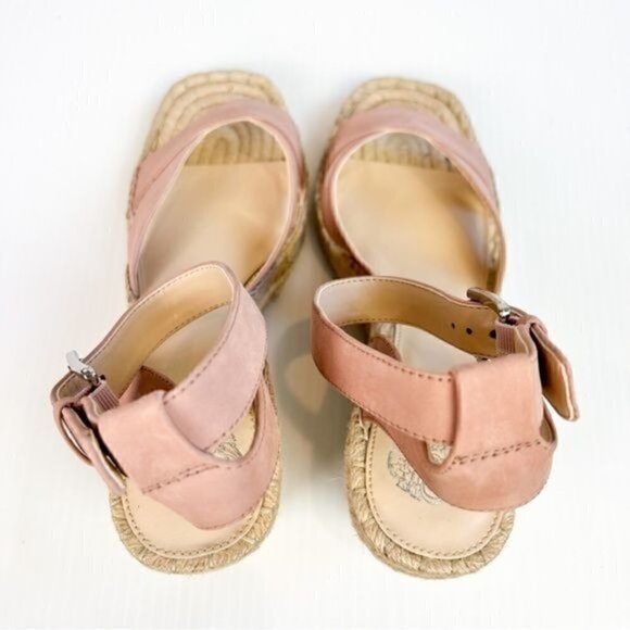 VINCE CAMUTO WOMENS MEEHAN TAN ESPADRILLE WEDGE SANDAL SIZE 10M - Picture 3 of 13